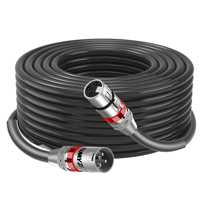 XLR Cable Microphone Cable 150 Feet Premium Balanced Mic Cable Pure Copper Conductors Heavy Duty Male to Female 3 Pin XLR Microphone Cable Zinc Alloy Connectors with Metal Spring 150 FT 1 Pack