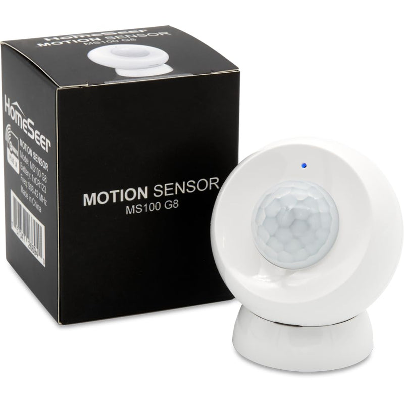 [AUSTRALIA] - HomeSeer Smart Motion Sensor (MS100 G8), 800 Series Mesh & Long Range Z-Wave Technology, Compatible with HomeSeer, Home Assistant, Hubitat (1-Pack) 1-Pack 