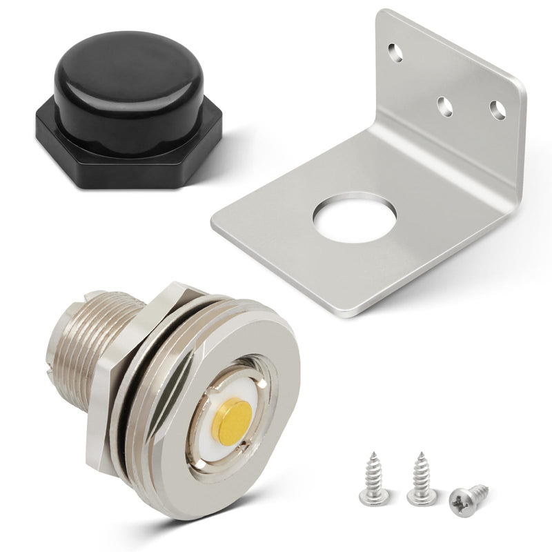 Anina NMO to PL259 Connector with L Shape Antenna Bracket and Cover for VHF, UHF, Ham,Mobile Radio Antenna, 5/8 Inch Mounting Hole