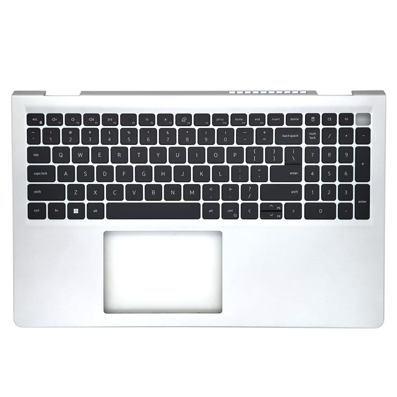 Non-Backlit Keyboard Palmrest for Dell Inspiron 15 3510 3511 3515 | Fits 3515(without USB-C),Upper Case Top Cover Replacement,Non-Backlit Keyboard,Silver,P/N 0HM1XV/HM1XV