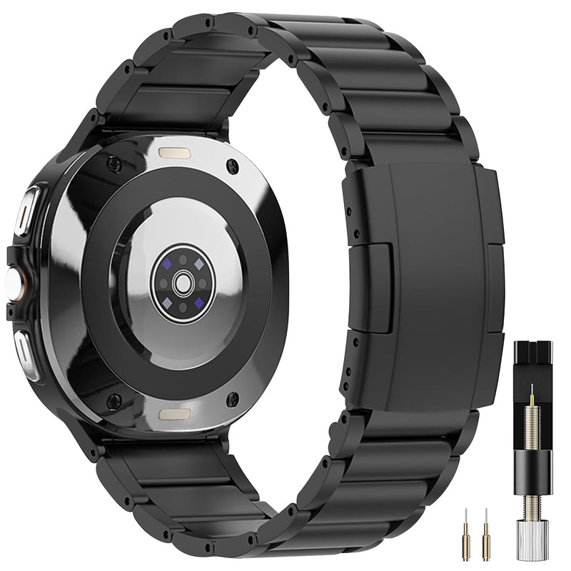 Miimall Titanium Band for Samsung Galaxy Watch Ultra 2 2026/1 47mm | Men's Luxury Metal Bracelet Classy Elegant Strap with Quick-Release Clasp Business Formal Band for Galaxy Watch Ultra 2/1