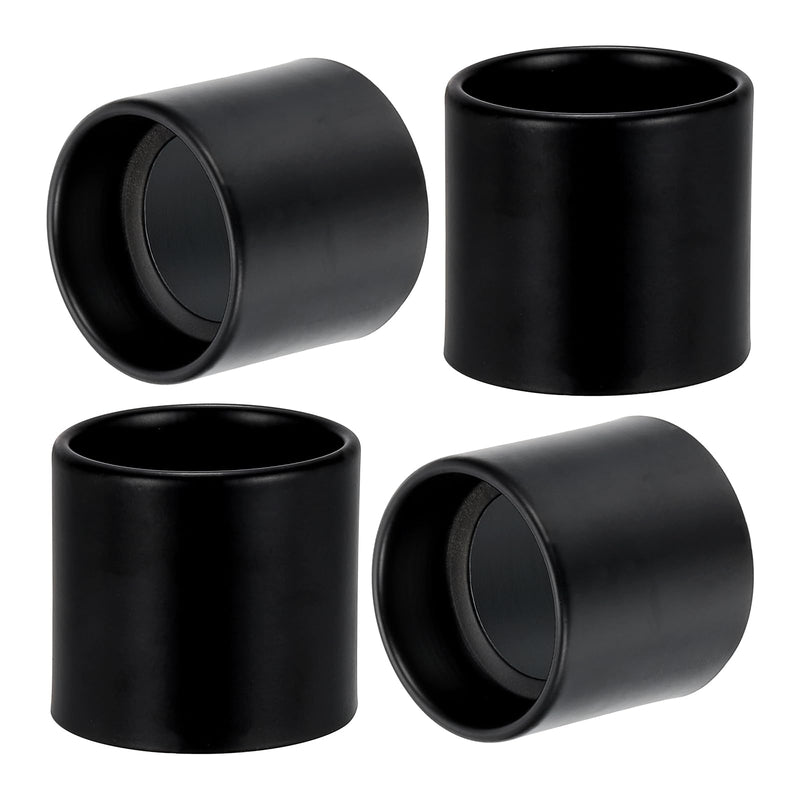 [AUSTRALIA] - PATIKIL Light Socket Shade Ring, 4pcs E26 E27 Medium Base Metal Sockets Lock Ceramic/Porcelain Sockets with Thread Diameter 1-1/2 Inches for Hanging Lamp Holder, Black 50mm / 1.97" 
