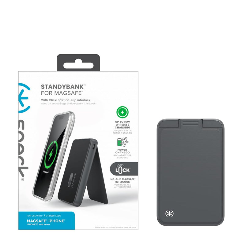 Speck STANDYBANK + CLICKLOCK-Charcoal Grey/White