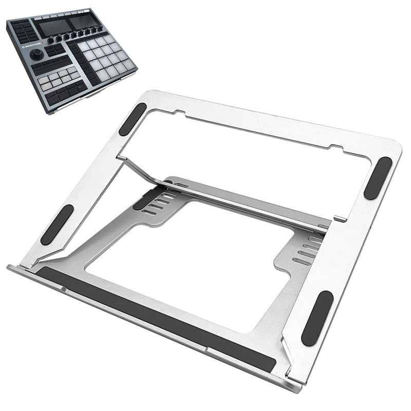 Drum Controller Foldable Stand Compatible with NI Maschine MK3,Ableton Push3, Akai MPC One+,MPC Live 3,Behringer Mixer lift adjustable,Solid Aluminum Portable Folding Stand for Home Studio
