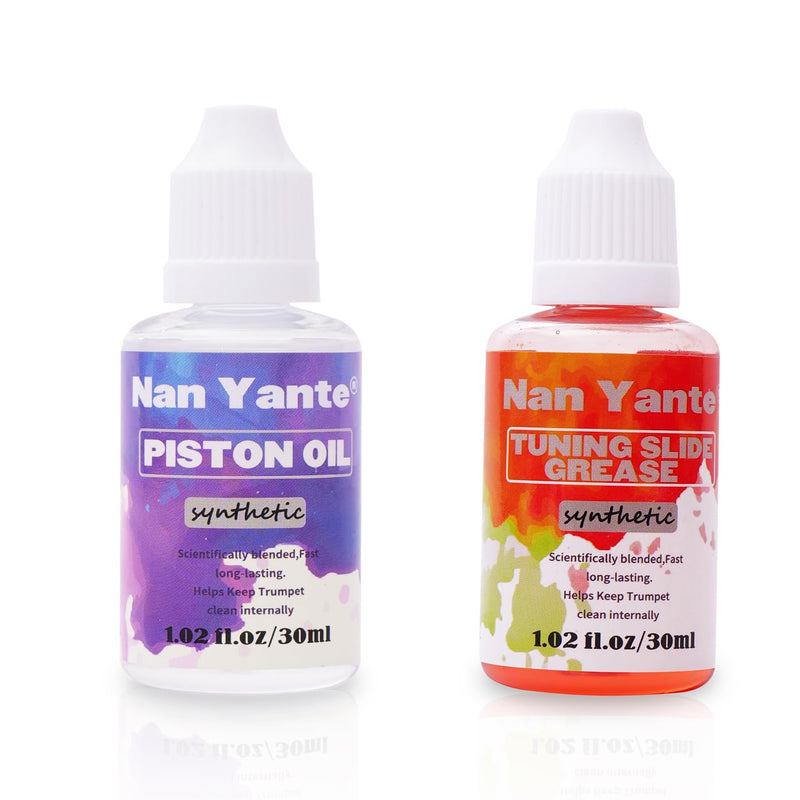 Premium Synthetic Tuning Slide Grease Oil +Valve Oil/Piston Oil for Trumpet, Trombone, French Horn, Tuba, Euphonium & other Brass Instruments,30ml (1.02 fl. Oz)/each bottle