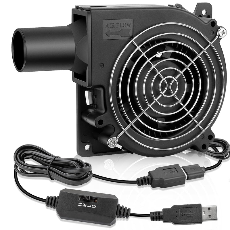 120mm x 32mm USB 5V Brushless Centrifugal Blower Multi-Speed Control Fan with Tube for Small Electric BBQ Grill Air Bellow Inflatable Replacement
