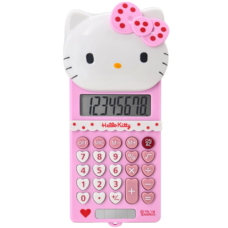Cute Calculators, 8 Digit with LCD Display for Teachers Student Basic Office, Kids Calculator, Calculator for School, Mini Calculator, Cartoon Calculator, Handheld Calculator 5.9×2.6 inch Pink FG-Pink