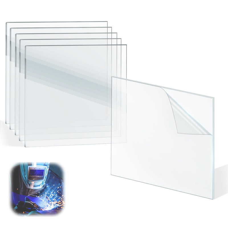 [AUSTRALIA] - 3350 Series Inside Clear Cover Lens Fits for Lincoln Viking Electric Welding Helmet Hood, 3.73" x 3.5" Arc Welder Protective Lenses Electric Welder Parts, Replaces KP3044-1 (6 PCS) 