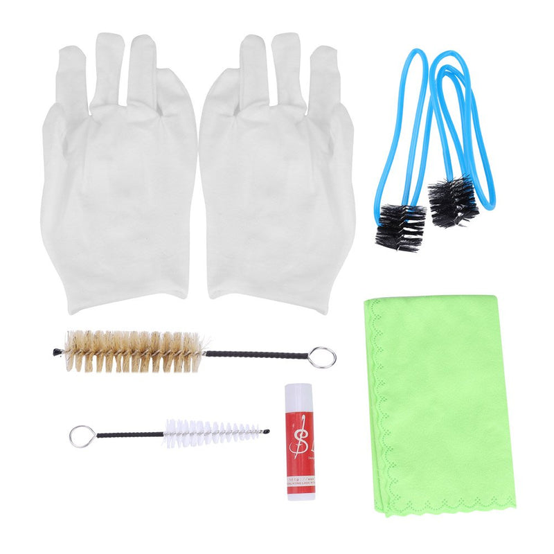 ZJchao Brass Instrument Cleaning Set Kit Tool for Trumpet Trombone Tuba Horn Players