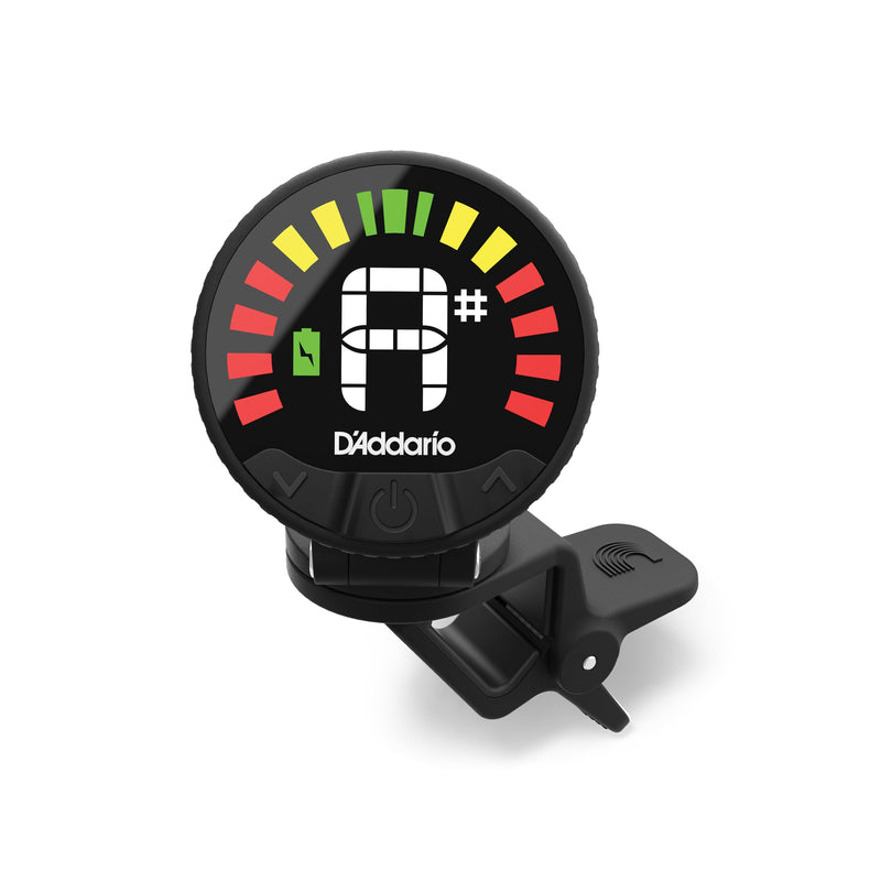 D'Addario Nexxus 360 Rechargeable Cello & Bass Tuner - Clip On Tuner for Cello & Bass - Auto Powers Off - Adjustable Full Color LED Screen Cello/Bass