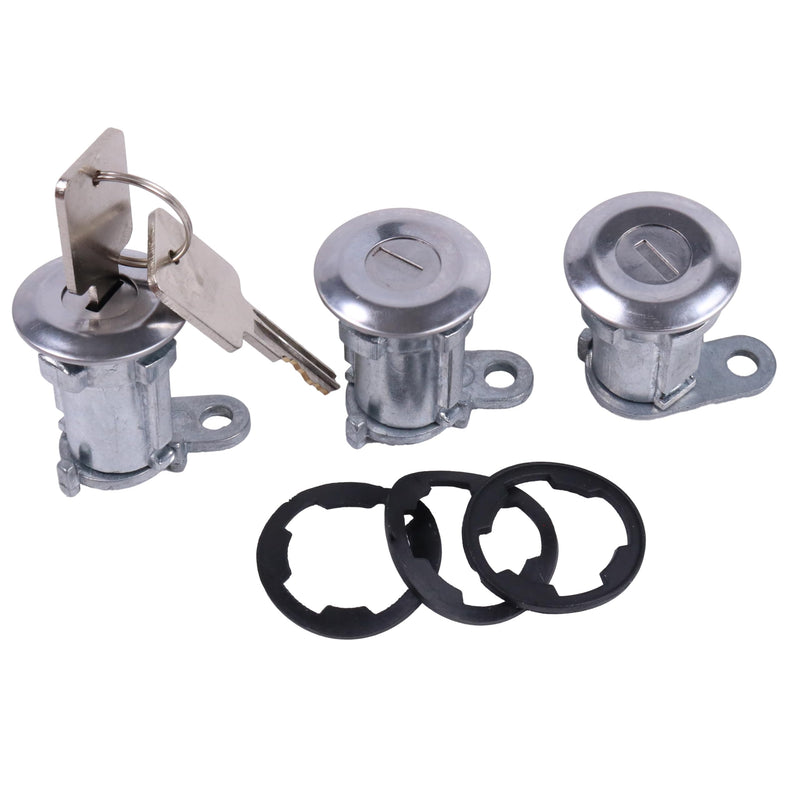 [AUSTRALIA] - 8122874K3 Door Lock Cylinder & Keys Compatible with Jeep CJ Wrangler YJ Cherokee XJ 84-90 
