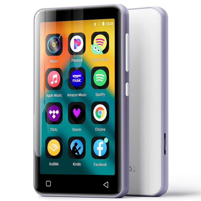 [AUSTRALIA] - innioasis 80GB MP3 Player with Bluetooth and WiFi, MP3 Player for Kids with Spotify, Spotify Kids, Pandora, Audible, 4.0" Touch Screen Music Player with Parental Controls, Up to 1TB (White+ Purple) 