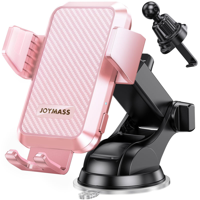JOYMASS Wireless Car Charger, Phone Holders for Your Car, 15W Auto Clamping Phone Mount Car Accessories for iPhone 16 15 14 13 12 Mini Pro Max 11, Samsung Galaxy S24 Ultra S23 S22+ Note 20, etc-Pink PINK