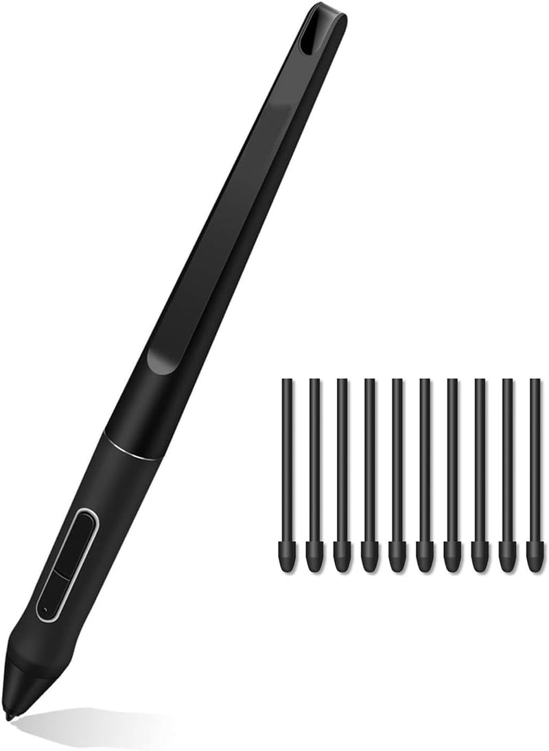 Stylus Digital Pen with 10 Nibs for Huion Kamvas 13, 22 Plus and 24 Drawing Monitors - Battery-Free, 8192 Pressure Sensitivity