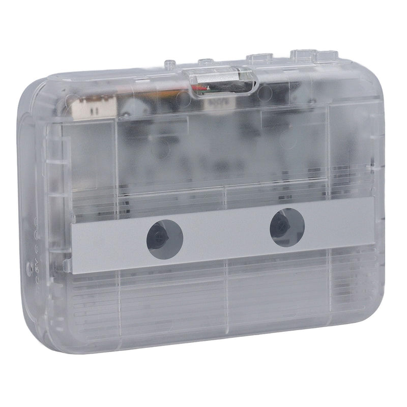 [AUSTRALIA] - VBESTLIFE Portable Cassette Player Recorder with Bluetooth Transmitter, Cassette Tape Player with 3.5mm Headphone Jack,Powered by AC Adapter or AA Battery (Clear) Clear 