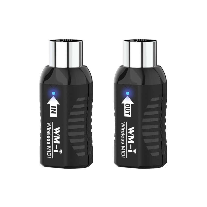 MIDI Adapter Rechargeable Audio Transmitter Receiver 2.4GHz Ultra-Low Latency Built-in Silent Portable MIDI Connector for Wind Instruments Guitar Digital Piano Keyboard