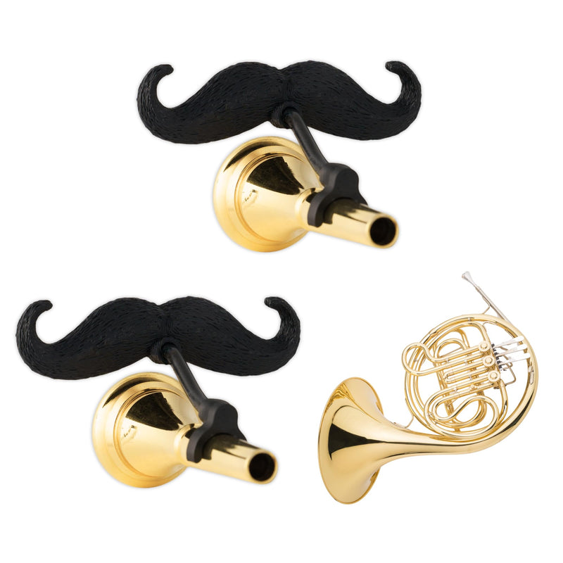 [AUSTRALIA] - Brasstache 2.0 for Kids - (2-pack) Clip-on Mustache for Brass Players, Original Mustache Size (French Horn) French Horn 