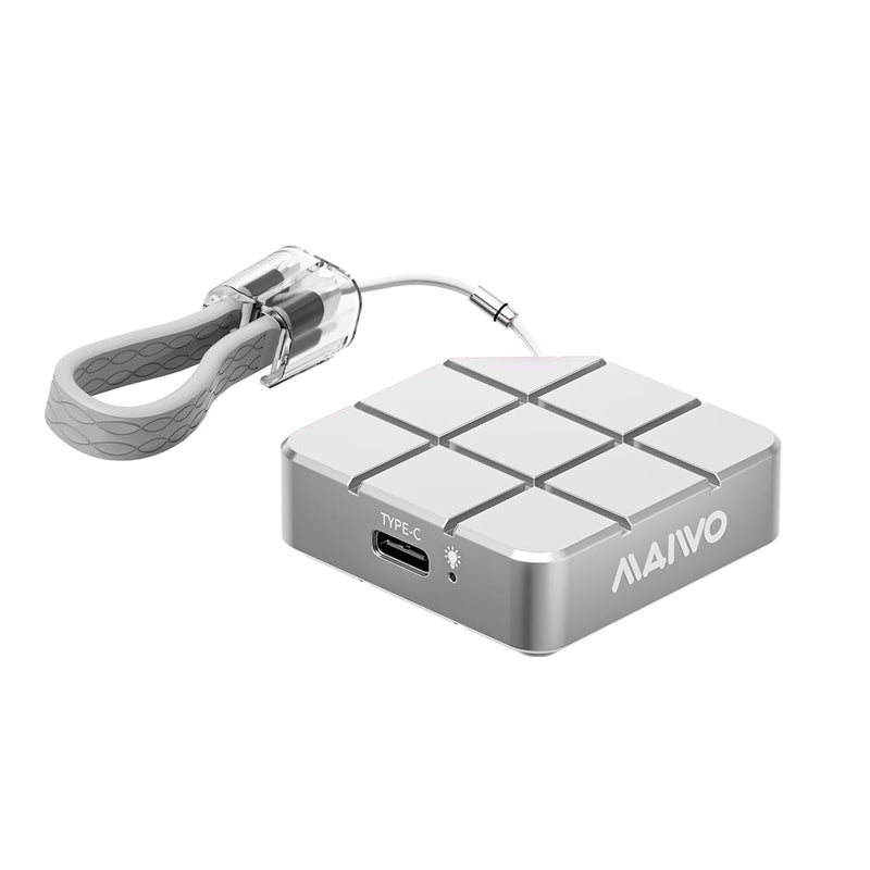 MAIWO 256GB External SSD Up to 1050MB/s, Build-in M.2 2230 PCIe NVMe, USB-C Mini Cute Portable SSD External Solid State Drive for iPhone 17/16/15 Pro Max MacBook Pro Air, All-Metal Shell Silver