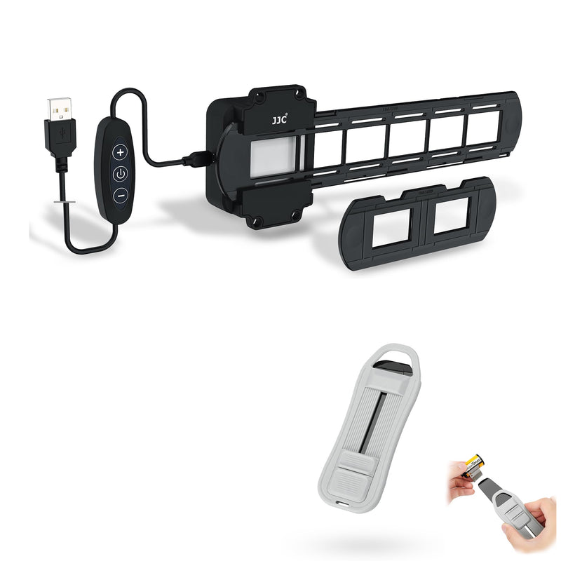 JJC 35mm Film Digitizing LED Light with Film Retriever Tool, 10-Level Brightness Backlight for Slide and Negative Scanning