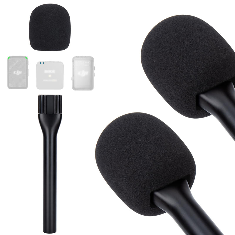 SUNMON Handheld Wireless Mic Stand for Rode Wireless Mic, Holder for Rode Wireless Go 2/ Rode Wireless Pro, Rode Interview Microphone Adapter Handheld for Rode Wireless Go II/DJI and More (2 PACKS)
