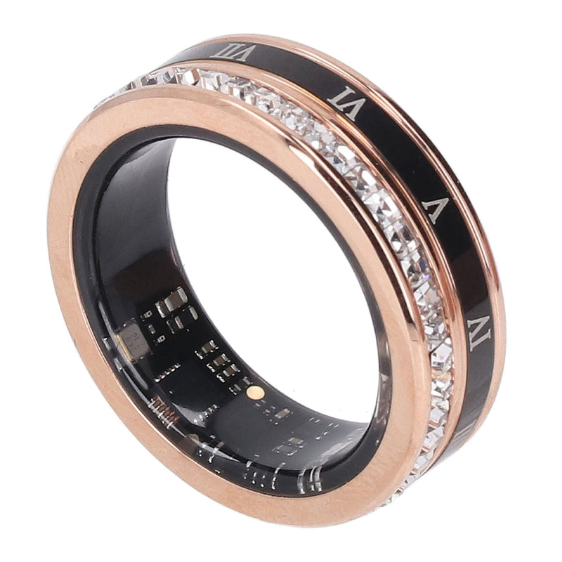 Smart Ring,Water Proof Fitness Ti Steel Roman Numerals Smart Ring Health Tracker,Smart Ring Health Tracker Men 9