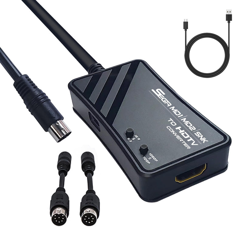 HDMI Cable for Sega Genesis MD1/MD2,SNK Consoles, Supports 1080P/720P Switching and Aspect Ratio Switching 16:9/4:3.