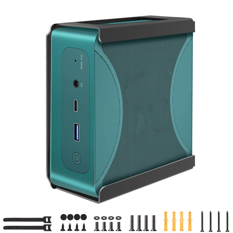 Metal Mini PC Mount Compatible with Beelink SER7, SER7 MAX Mini PC, Vesa/Wall/Under Desk, Easy to Install, Black