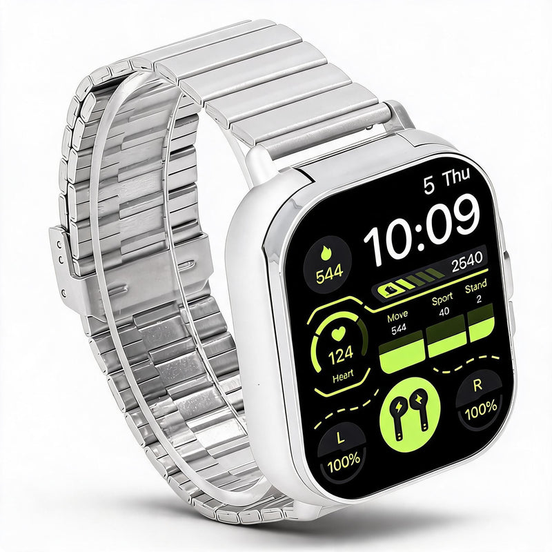 Zopsc 2 in 1 Smart Watch with Earbuds, 2.01in HD Touch Screen | Bluetooth Call Smartwatch, Fitness Tracker with Heart Rate Monitor, Magnetic Charging for iOS , Built-in Earbuds