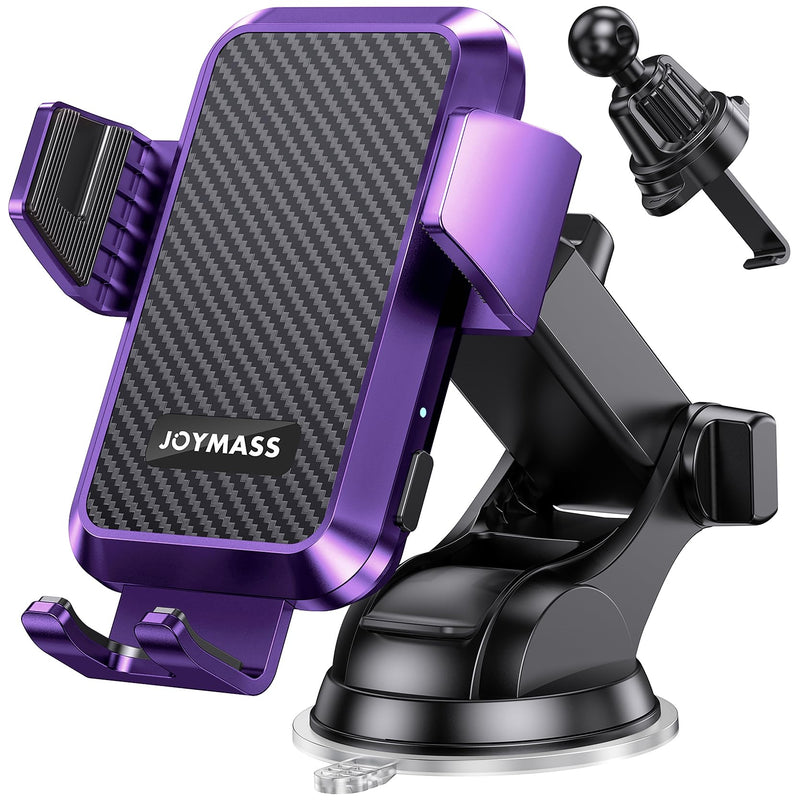 JOYMASS Wireless Car Charger, Phone Holders for Your Car, 15W Auto Clamping Phone Mount Car Accessories for iPhone 16 15 14 13 12 Mini Pro Max, Samsung Galaxy S24 Ultra S23 S22+ Note 20, etc - Purple