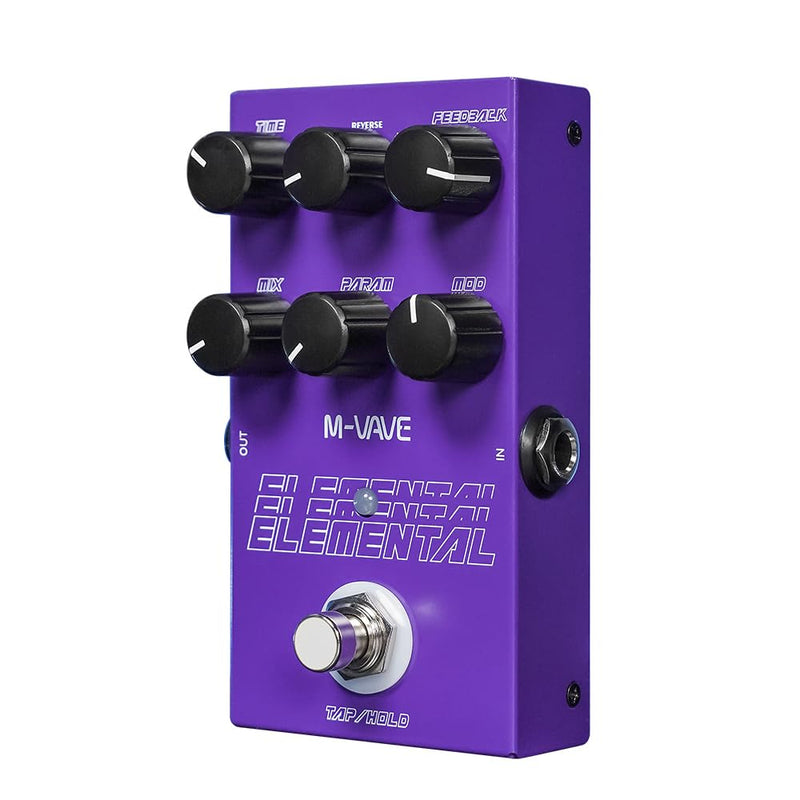 New Elemental Digital Delay Pedal 9 Different Delay Guitar Effects Delay Guitar Pedal Supporr for HOLD Mode and TAP