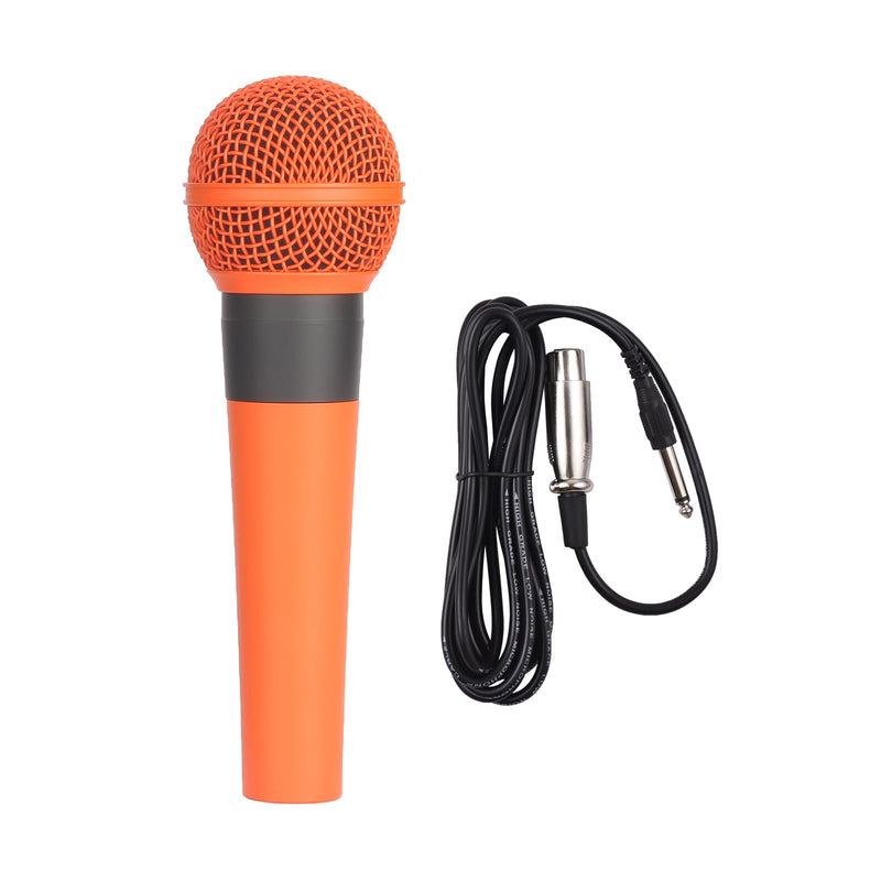 [AUSTRALIA] - Microphone For Singing, Metal Karaoke Microphone, Dynamic Microphone, Handheld Wired Microphone, Connect With Any 6.5mm Or 3.5mm Microphone Interface Audio Equipment (Orange) Orange 