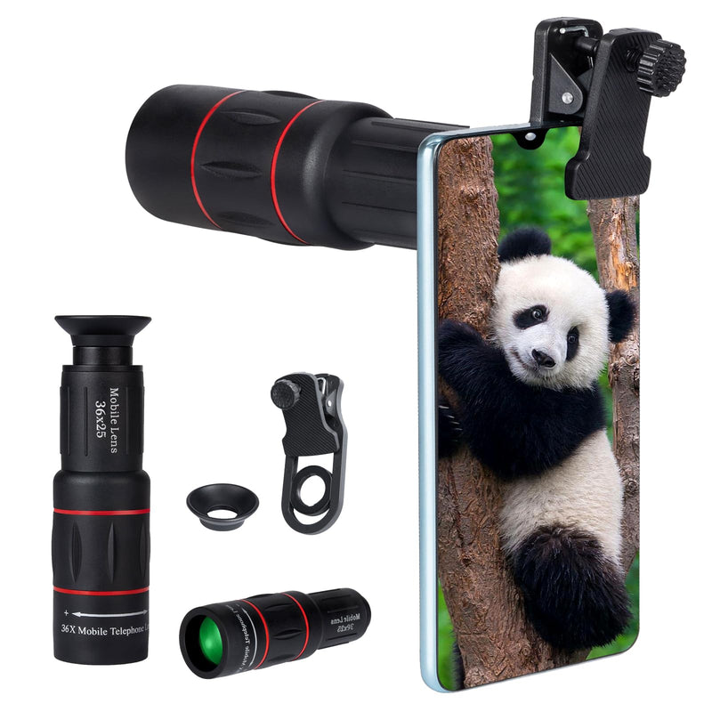 [AUSTRALIA] - 36X Long Focus Telephoto Phone Lens for iPhone and Android, Zoom Cellphone Camera Lens with Phone Clip for Picture Video Taking 