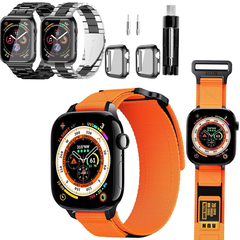 49mm (Series Ultra/Ultra 2) Compatible With Apple Watch Band and Case Iwatch Series Ultra/Ultra 2 SE Men Women Classic Executive Classy Stainless Steel Metal Business