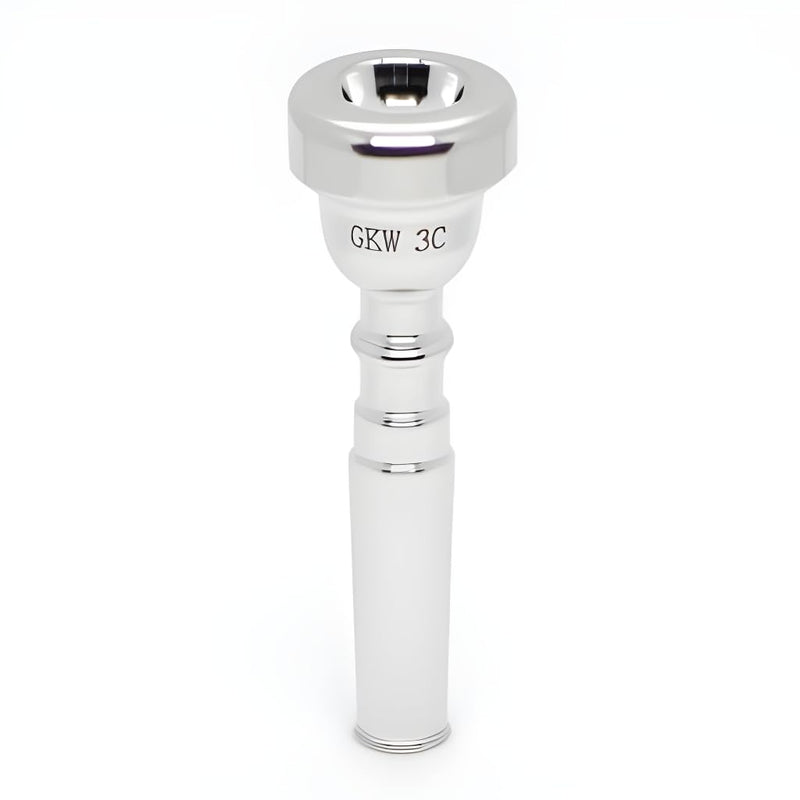 GKW Silver Plated 3C Trumpet Mouthpiece – Beginner Brass Mouthpiece, Compatible with Most Trumpets, Ideal for Students and Music Enthusiasts