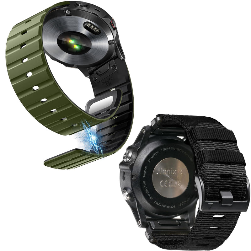 26MM Garmin Watch Nylon Magnetic Bands