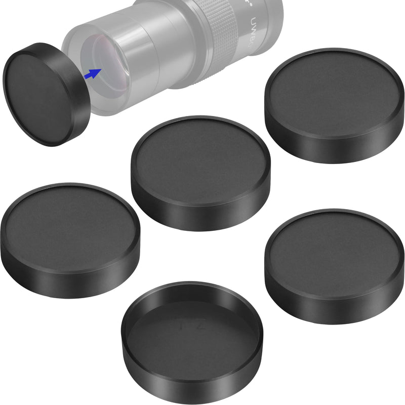 [AUSTRALIA] - Alstar 5 Pcs Dust Caps for Eyepiece, Barlow Lens, Diagonal & Accessories - M48 X 0.75 Telescope Protection 2 Inches - Black 