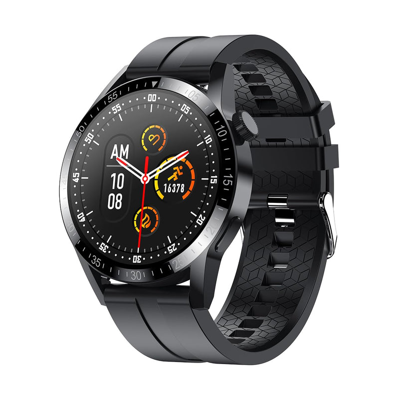Smartwatch, 1.39" Full Touch Screen, Fitness Tracker, Heart Rate Monitor, Bluetooth Enabled, Black
