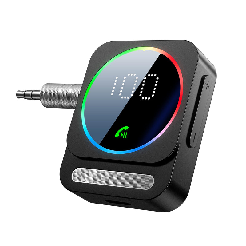 SONRU Bluetooth 5.3 Receiver for Car, Wireless Audio Adapter for Car/Home Stereo/Wired Headphones/Speaker, Bluetooth Aux Adapter, Dual AUX Outputs, RCA AUX 3.5mm Music Receiver Black