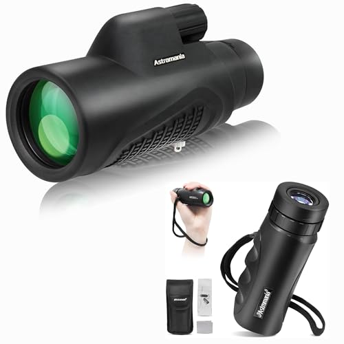 Astromania Upgraded 8x25 Waterproof Compact Monocular - Bundle with - 10X42 HD K9 Prism Monocular Telescope