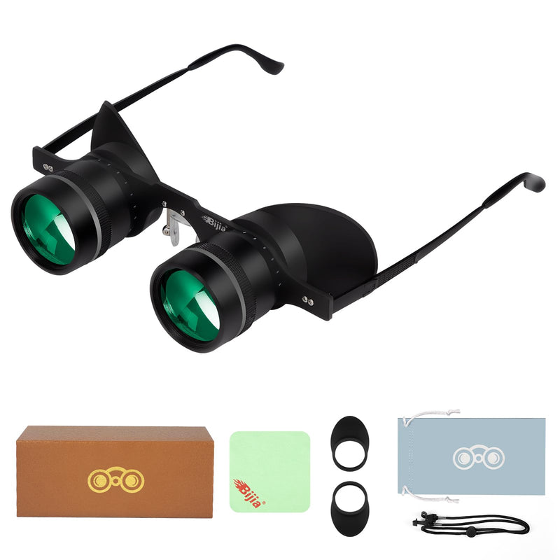 [AUSTRALIA] - BIJIA 3X Opera Binocular Glasses,Hands-Free Lazy Glasses Binoculars Lightweight for Fishing,Bird Watching,Tv,Sports,Concerts,Theater,and Sightseeing,for Adults Men Women(Upgraded HD Green Film) 