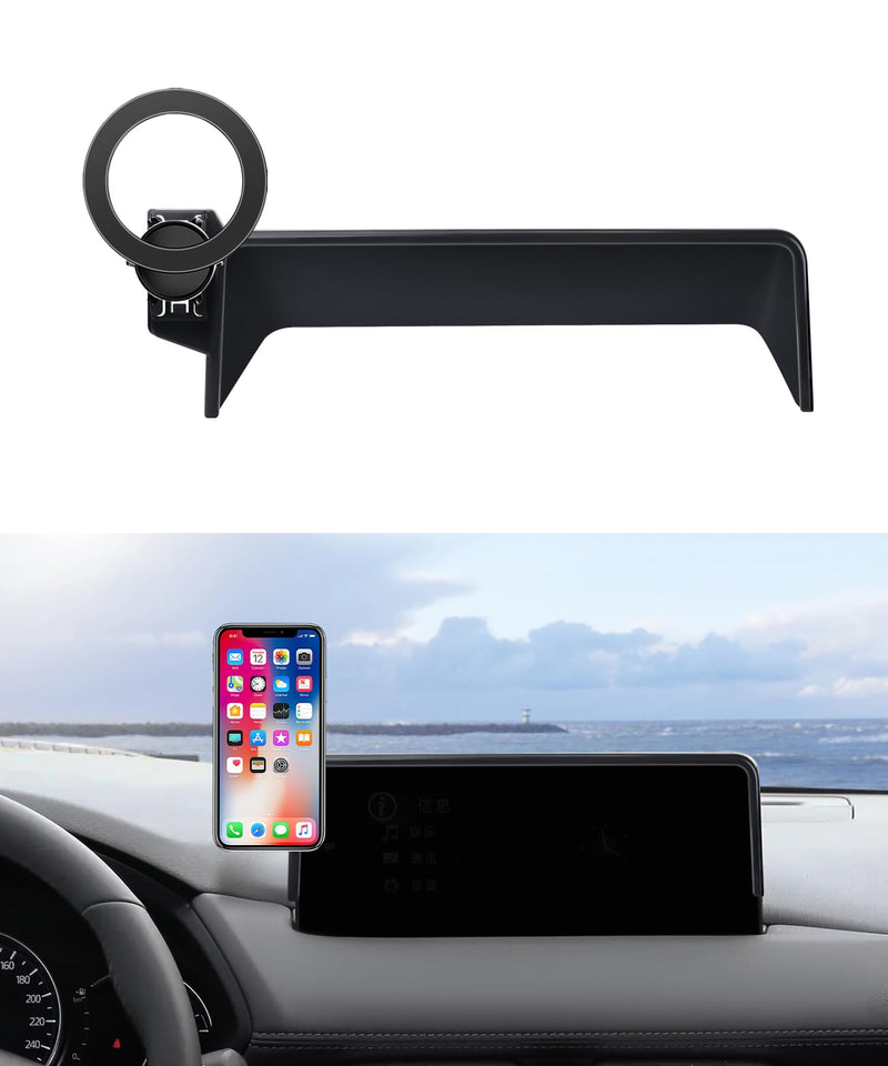 Car Phone Holder for Mazda CX-5 2021-2025 / CX-9 2021-2023, 10.25" Screen | Magsafe Accessories Magnetic Cell Phone Mount Clip Compatible with iPhone, 3D fit Stable Dashboard Navigation Bracket Stand for 2021-2025 CX-5/2021-2023 CX-9 (10.25-Inch)