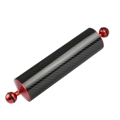 D60mm Carbon Fiber Float Arm for Ultralight, Aquatic Arm,Dual Ball Lightweight Buoyancy Arm for Underwater Camera,Diving Tray, Video Light, and Strobe (red, D60mm 5 inch) red