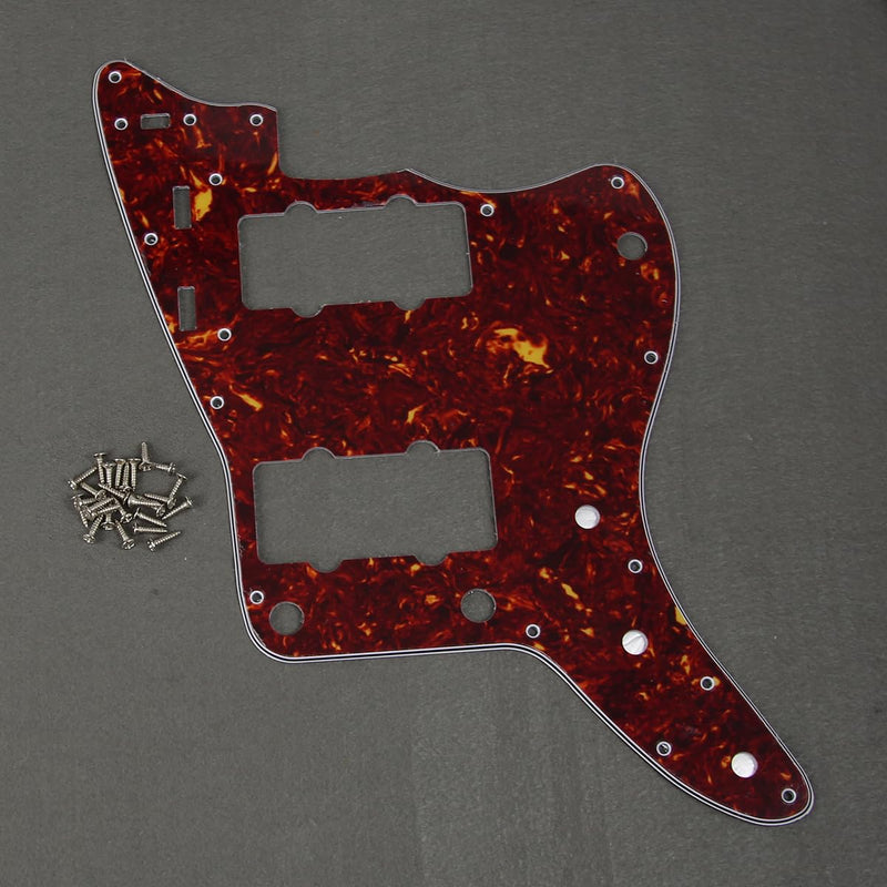 [AUSTRALIA] - FLEOR 4Ply Red Tortoise Shell Vintage JM Pickguard Guitar Scratch Plate w/Screws Fit Vintage Style JM Guitar Part 