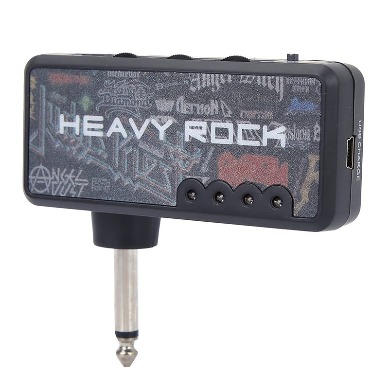[AUSTRALIA] - Guitar Headphone Amp, Bass Headphone Amp Portable Guitar Amp Mini Plug Guitar Amplifier Rechargeable Electric Guitar Bass Amp for Electric Guitar 