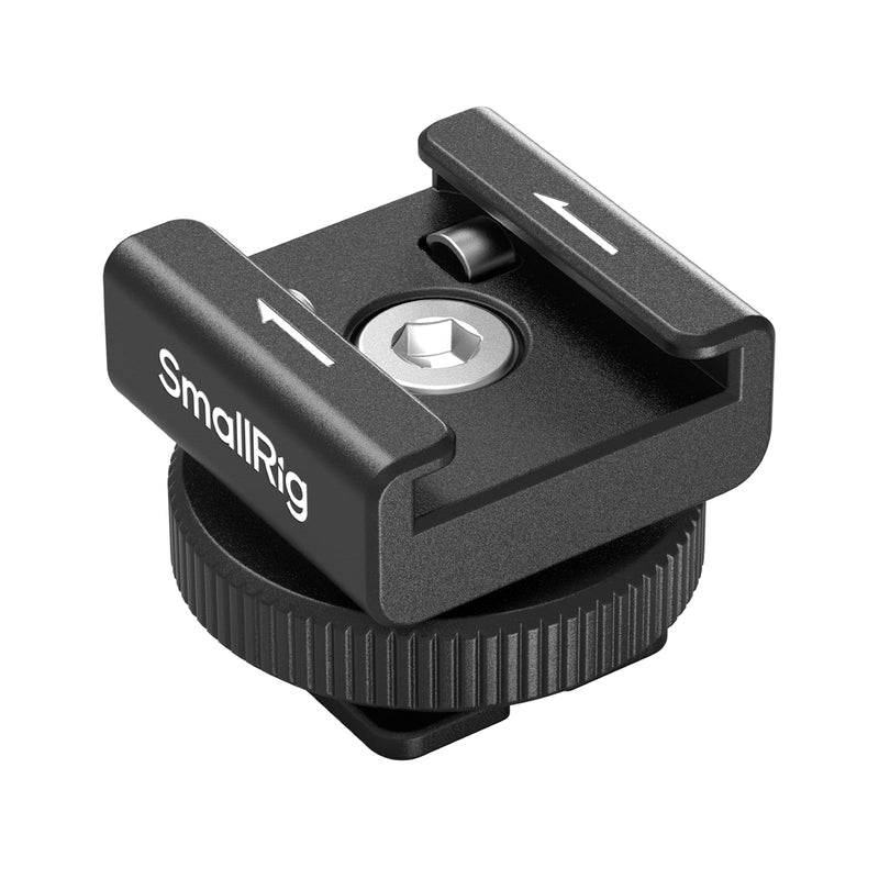 [AUSTRALIA] - SmallRig Cold Shoe Mount Adapter for Wireless Microphone, for DJI Mic / Mic 2, for RODE Wireless Go II, for Saramonic BLink 900 B, for Hollyland C1, with 1/4"-20 Threaded Hole, Anti Drop Design - 4822 