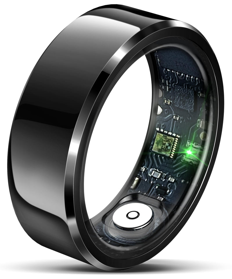 Smart Ring Health Rings Waterproof Heart Rate Monitor Step Calorie Counter Pedometer Distance Sleep Tracker Long Battery Life Sports iOS & Android Smart Rings for Men Women