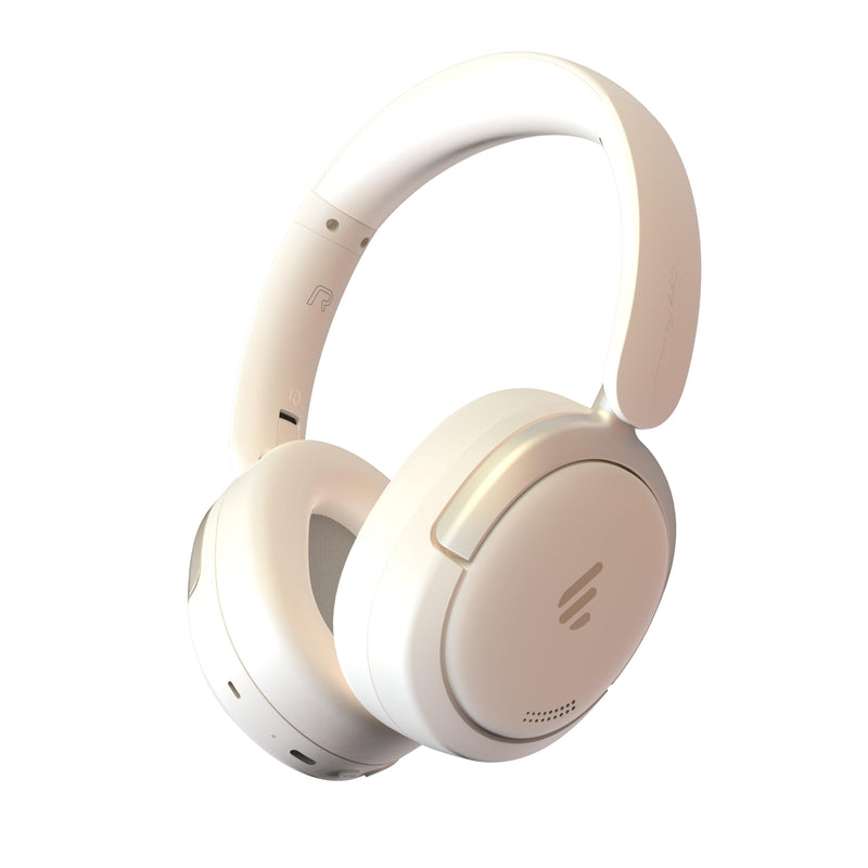 Atom Max Hybrid ANC Headphones, Hi-Res Audio, 45H Playtime, White Ivory