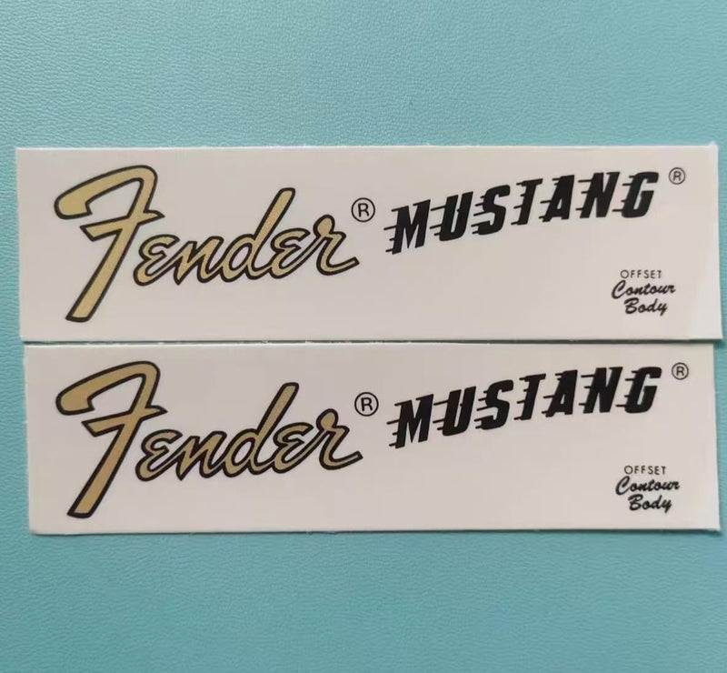 Suitable For Fender Mustang Logo Water Transfer Stickers for Electric Guitar & Bass - Trademark Tearable Film
