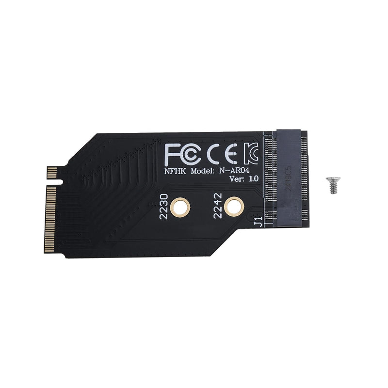 Black 2242 to 2280 NVMe M.2 PCIe 4.0 Adapter Card Compatible with Legion Go 2230/2242 NVMe to 2280 Expansion for Gaming Console Storage Upgrade