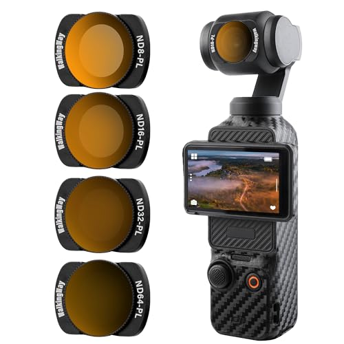 Walking Way Magnetic ND Filter Set Compatible with DJI Osmo Pocket 3 Creator Combo Accessories - 4 Pack (ND8/PL, ND16/PL, ND32/PL, ND64/PL),Neutral Density Filters HD Optical Glass/Multi-Coated Magnetic ND8PL/ND16PL/ND32PL/ND64PL